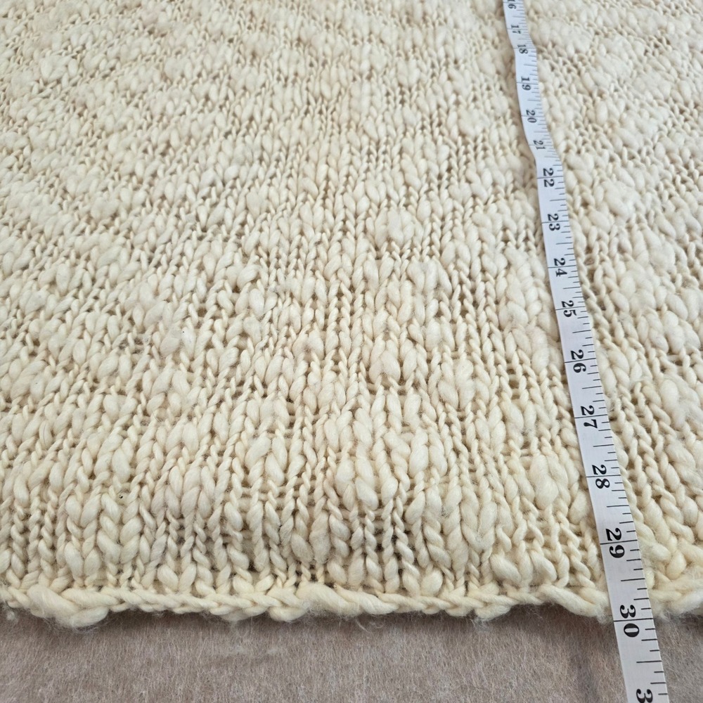 Calvin Klein Jeans Chunky Wool Blend Sweater Tunic Sz XL Boho Flare Sleeve Open - Picture 8 of 10